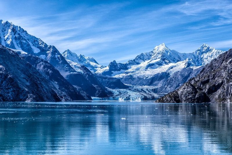 Alaska glacier and mountain landscape